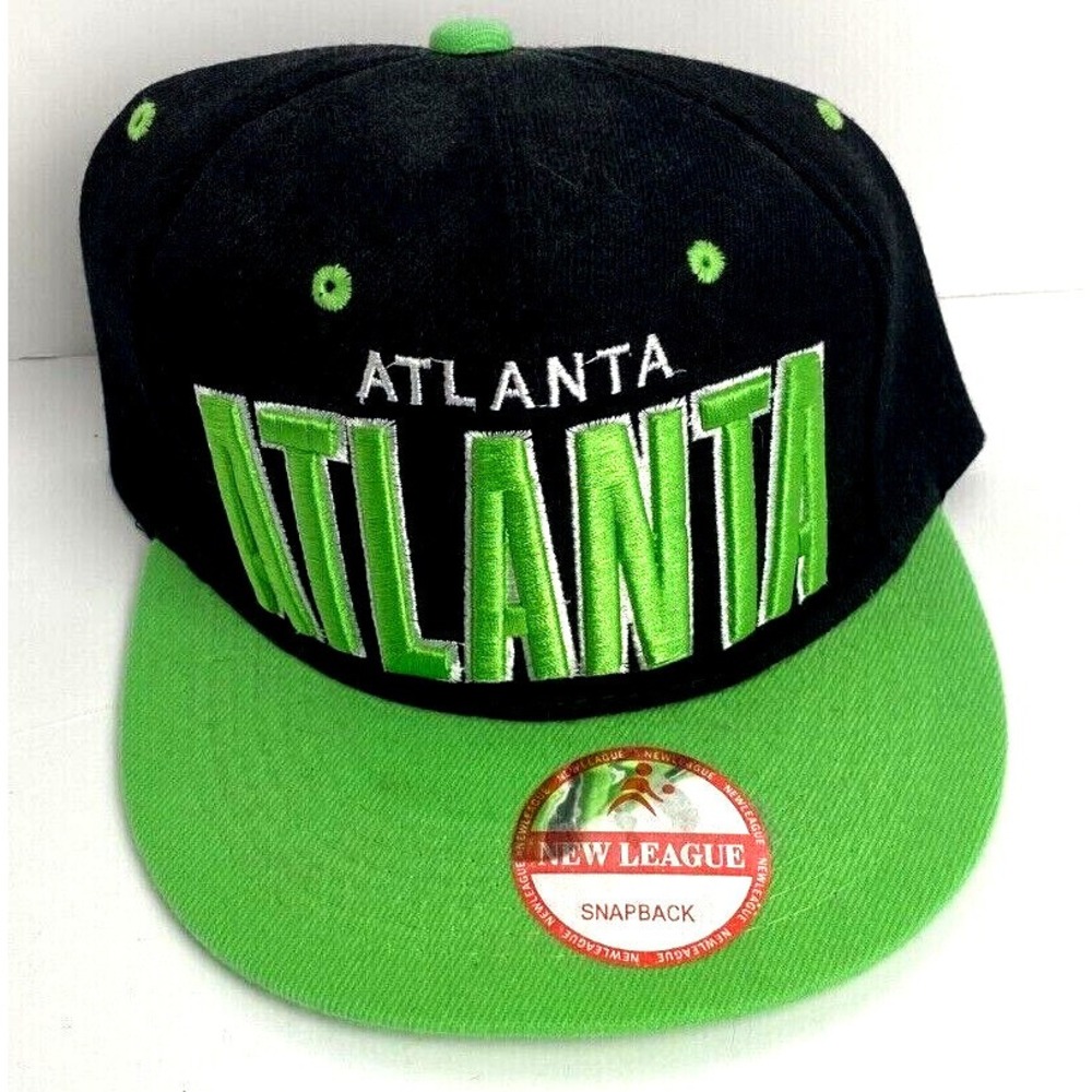 ATLANTA NewLeague Snapback Neon‎ Green and Black Cap
